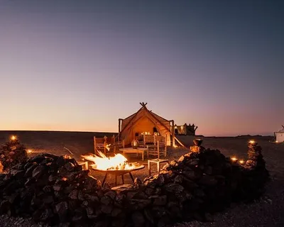 Celebrating a birthday in the Agafay Desert, Morocco, is an unforgettable experience, blending adventure, tranquility, and natural beauty. Here's how you could organize a memorable birthday celebration in this stunning desert setting: